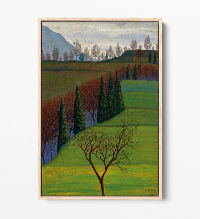 LUIGI RUSSOLO, IN COLLINA -FLOAT EFFECT CANVAS WALL ART PRINT