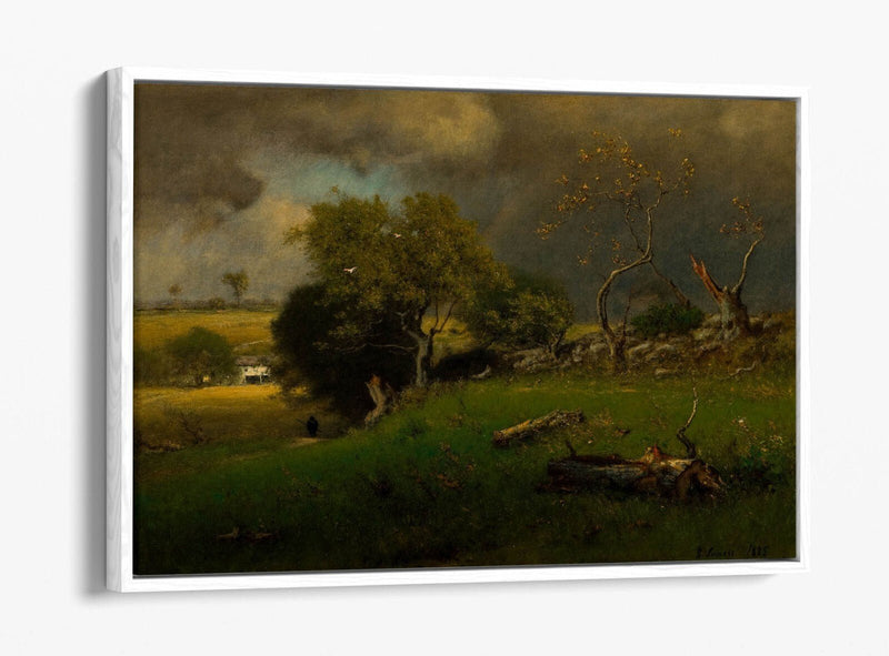 Canvas Wall Art – George Inness The Storm | Float Effect Canvas Print With Premium Frame