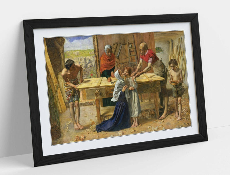 Framed Art Print – Christ House Artwork in Brown Wood Frame | Handmade UK Art