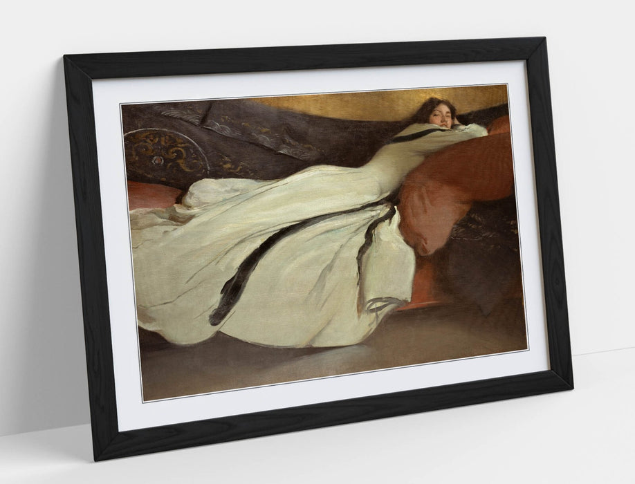 Framed Wall Art Print – John White Alexander Repose Painting, Handmade UK Frame