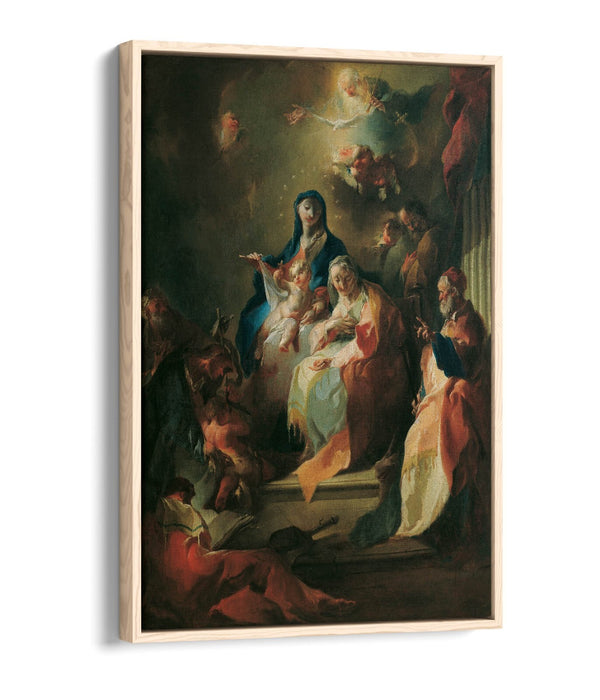 FRANZ MAULBERTSCH, THE HOLY KIN -FLOAT EFFECT CANVAS WALL ART PIC PRINT