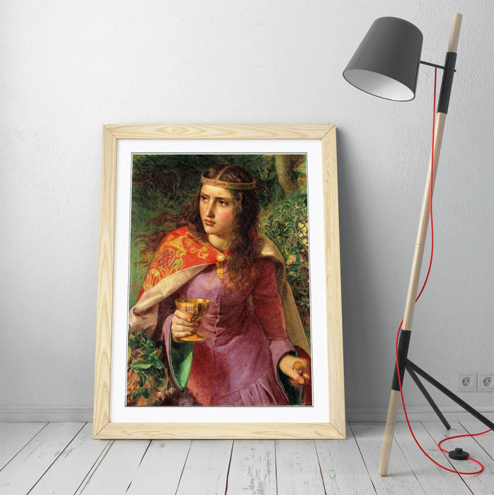Framed Wall Art Featuring Frederick Sandys Queen Eleanor Print – Matte Paper Poster