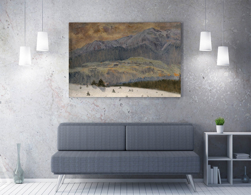 Canvas Wall Art - Winter Day Painting on Archival Grade Canvas with Custom Frame