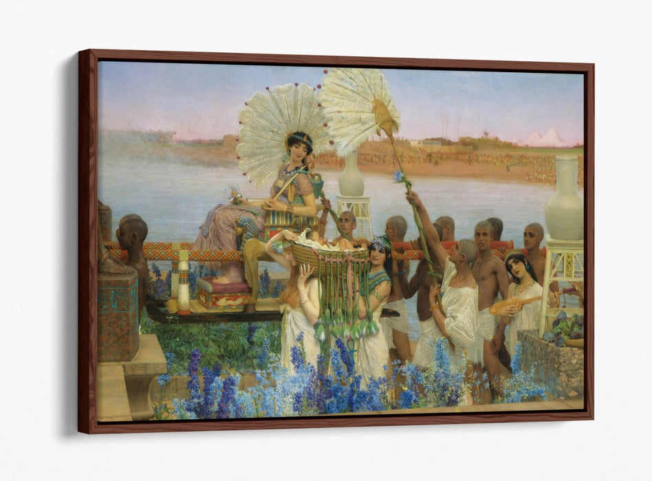 LAWRENCE ALMA TADEMA, THE FINDING OF MOSES -FLOAT EFFECT CANVAS WALL ART PRINT
