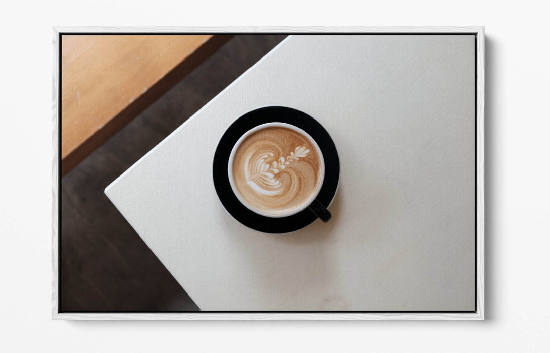 Coffee Mug Wall Art - Float Effect Canvas Print With Premium Frame