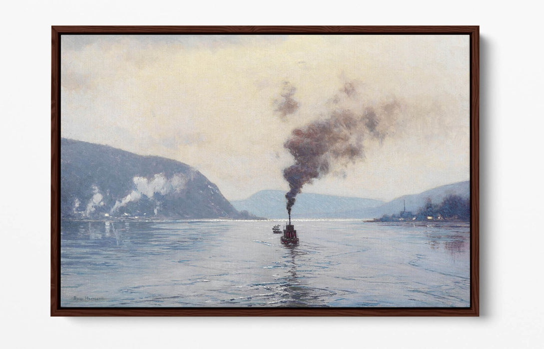 L. BIRGE HARRISON, ON THE DELAWARE -FLOAT EFFECT CANVAS WALL ART PRINT