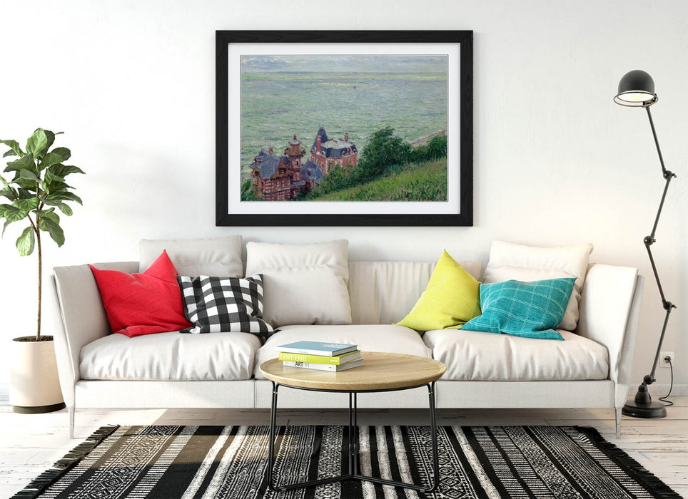 Framed Wall Art - Gustave Caillebotte Villas at Trouville Poster Print, Matte Paper
