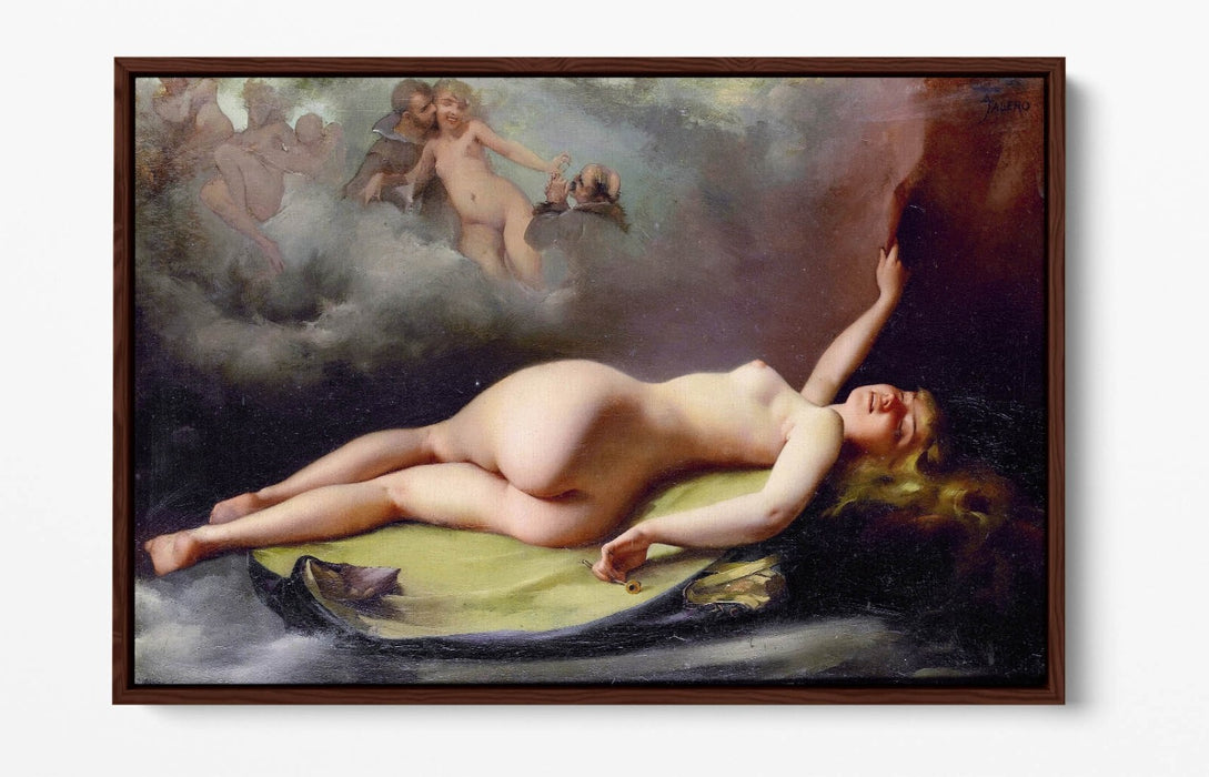 Canvas Wall Art – Reclining Nude Float Effect Premium Canvas Print UK
