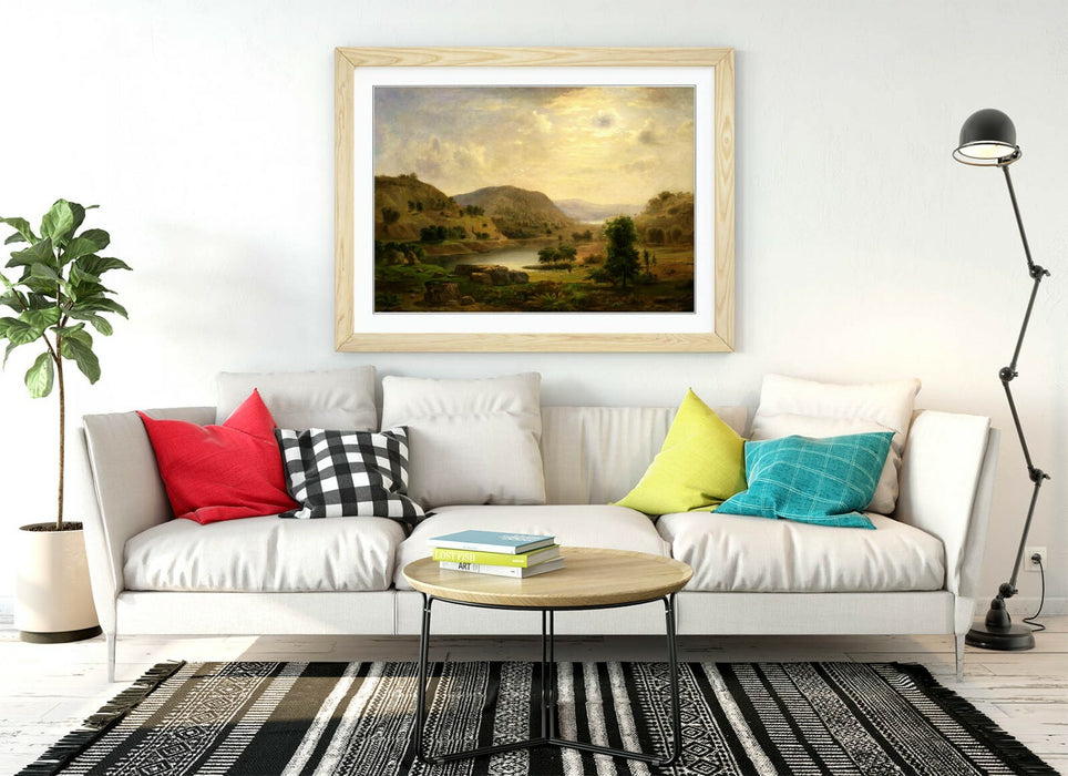 ROBERT S. DUNCANSON, VALLEY PASTURE -FRAMED WALL ART PICTURE PRINT