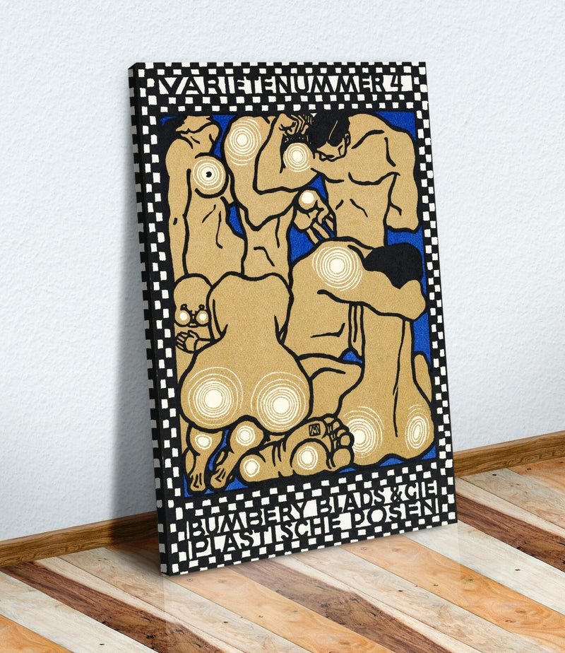 Vintage Canvas Wall Art – Handmade Framed Canvas Print by Moriz Jung Artwork