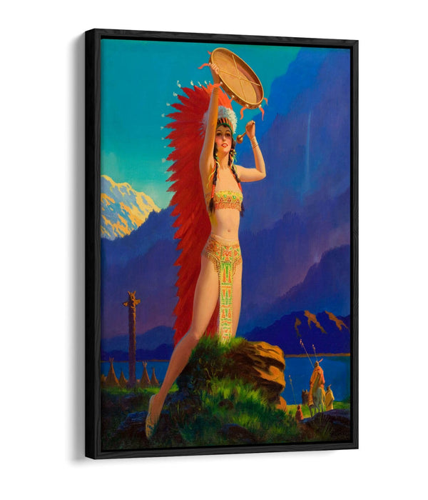 Float Effect Canvas Art - Edward Mason Eggleston Mountain Tribes Artwork, Ready To Hang