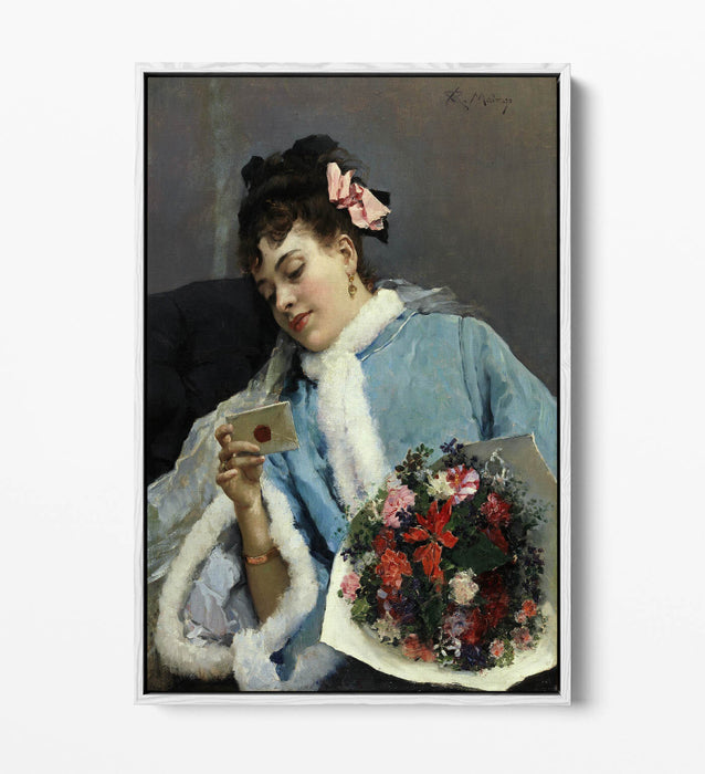 Float Effect Canvas Art – Raimundo Madrazo Love Letter Print, Ready to Hang