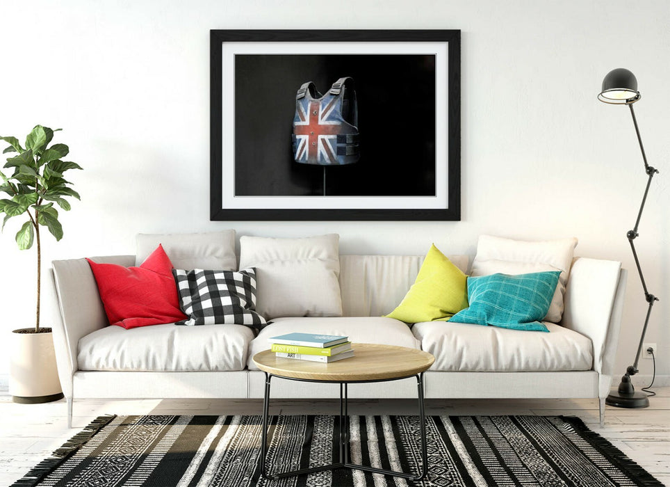 BANKSY UNION JACK STAB VEST STORMZY -FRAMED STREET ART POSTER PICTURE PRINT