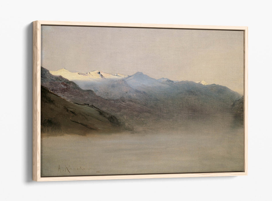 Canvas Wall Art Print - Anton Romako Gastein Valley Float Effect, 30mm Deep Frame