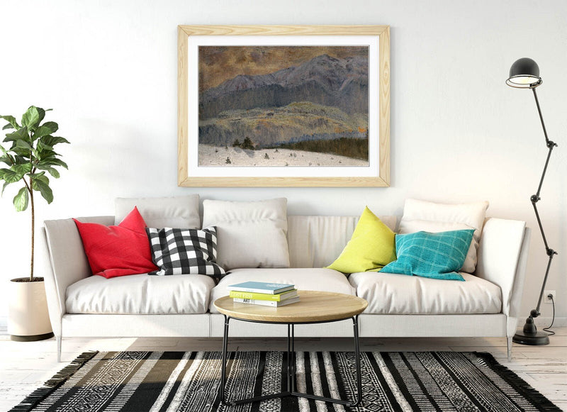 Framed Wall Art Poster – Winter Day in High Tatras by Ferdinand Katona, Matte Paper Print