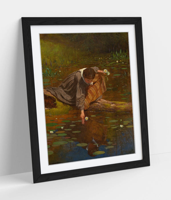 Framed Wall Art - Eastman Johnson Gathering Lilies Print | Handmade UK Frame