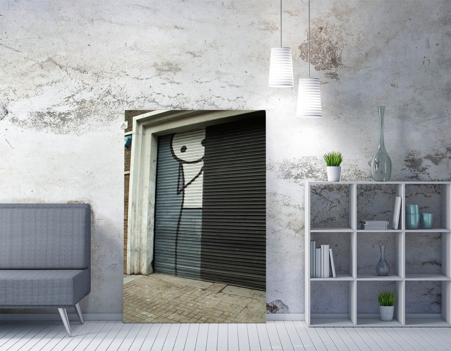 Graffiti Canvas Wall Art – Handmade Stick Man Urban Street Art on Archival Grade Canvas