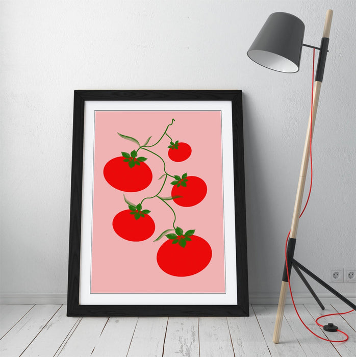 VINE TOMATOES TRENDY MINIMALIST KITCHEN -FRAMED WALL ART PICTURE PRINT ARTWORK