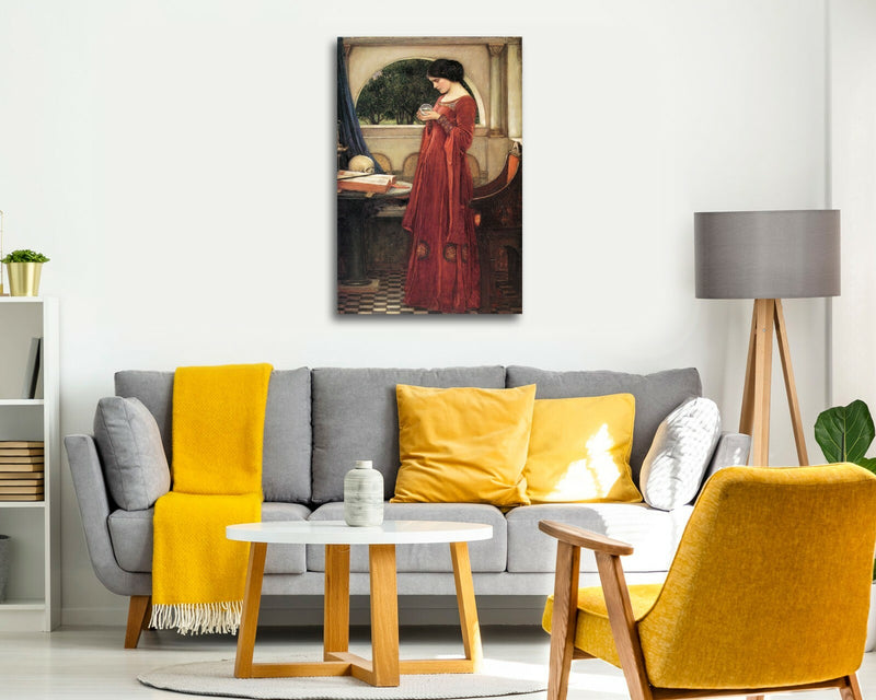 Canvas Wall Art - John W Waterhouse The Crystal Ball Print | Handmade Decorative Artwork