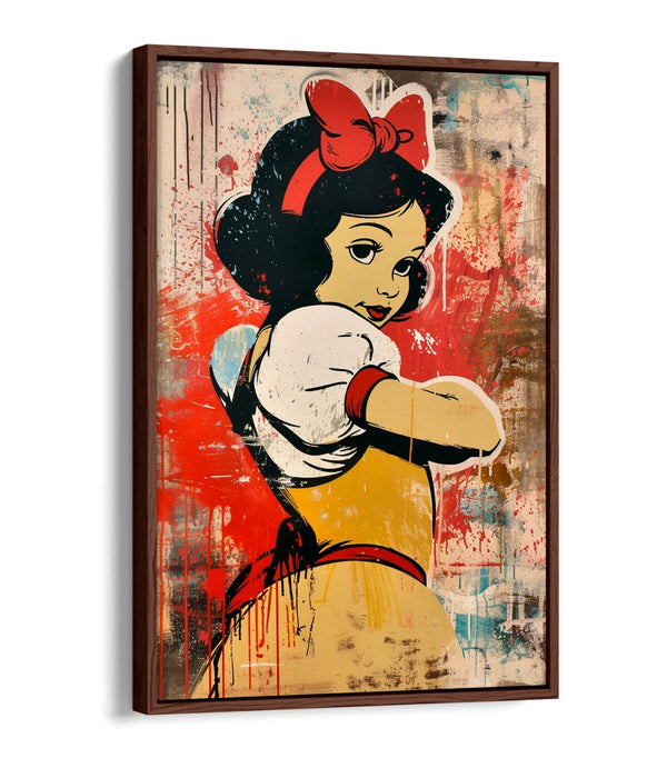 Float Effect Canvas Art – Red Splash Graffiti Home Decor with Stylish Float Frame