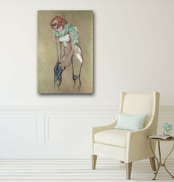 Canvas Wall Art - Henri Lautrec Print | Attractive Woman Artwork Ready To Hang