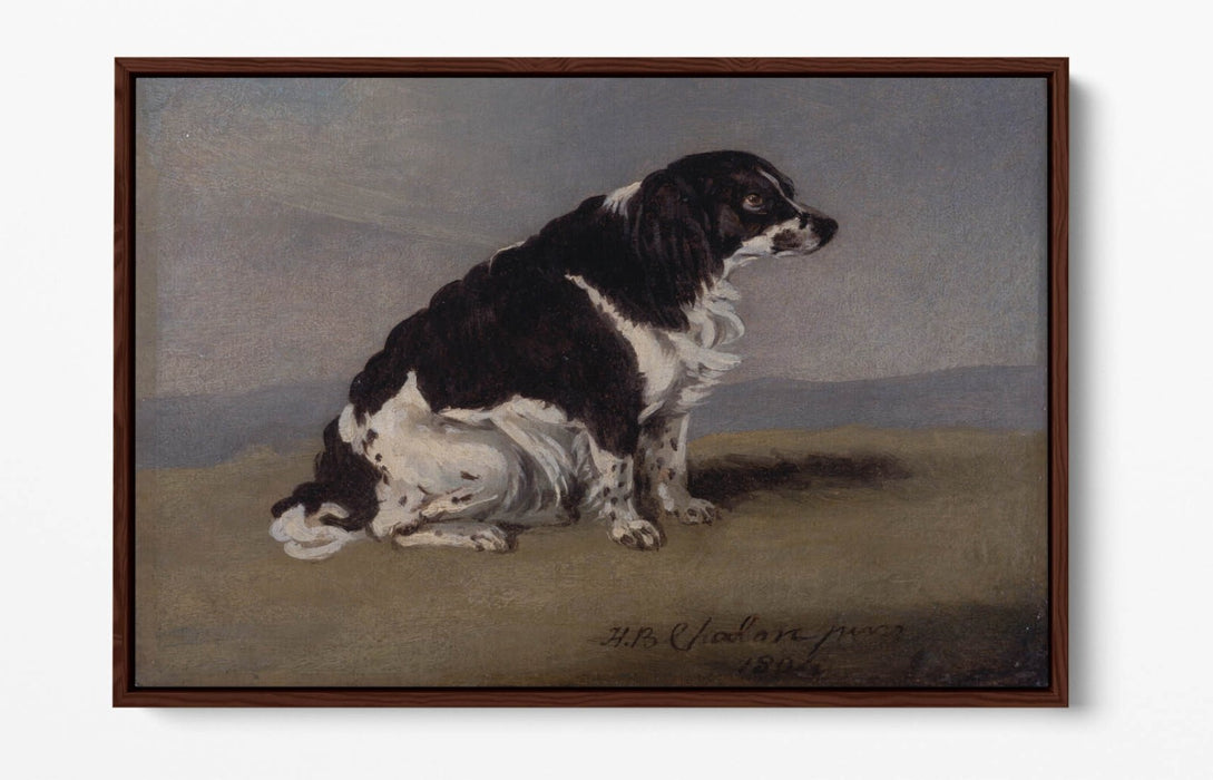 HENRY BERNARD CHALON, DUCHESS OF YORK'S SPANIEL -FLOAT EFFECT CANVAS ART PRINT