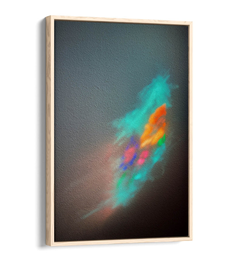 Galaxy Canvas Art - Colorful Space Art Float Effect Canvas Wall Print