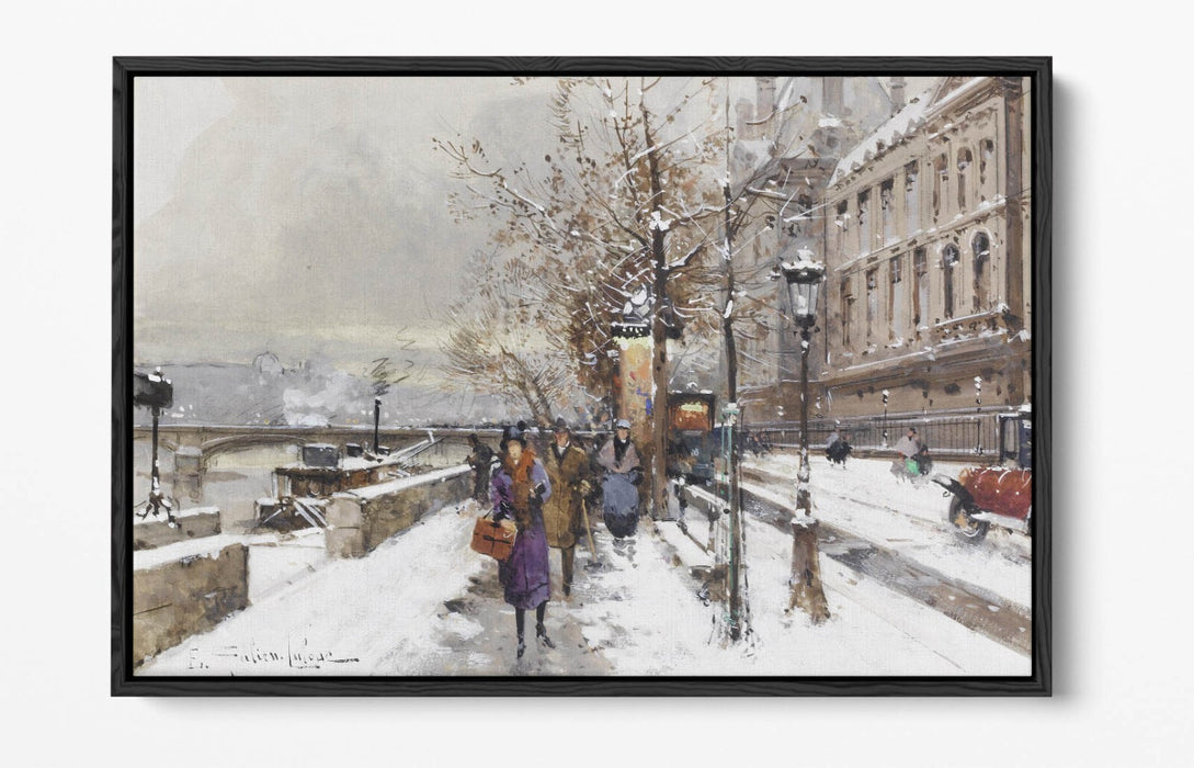 EUGENE GALIEN-LALOUE, QUAI D'ORSAY IN PARIS -FLOAT EFFECT CANVAS WALL ART PRINT