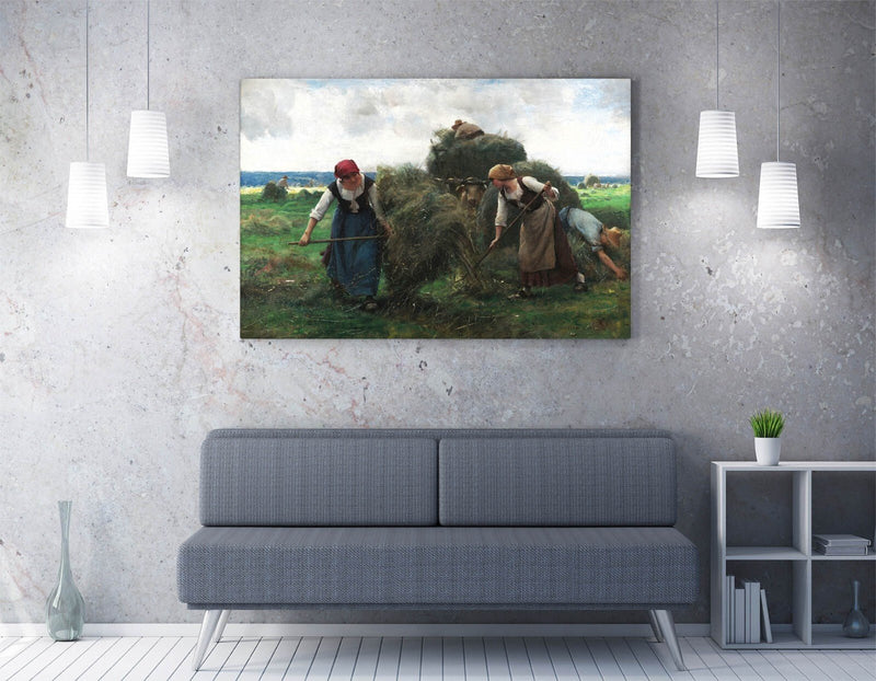 Canvas Wall Art - Julien Dupre Haymaking Painting Print | Handmade UK Decor