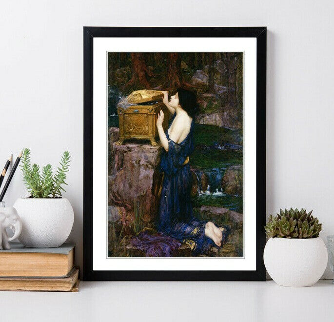 JOHN WILLIAM WATERHOUSE PANDORA FRAMED ART POSTER PAINTING PRINT 4 SIZES