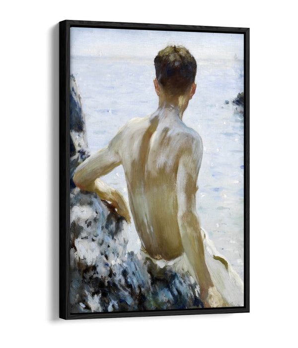 Canvas Wall Art – Henry Scott Tuke Beach Study with Float Effect Frame