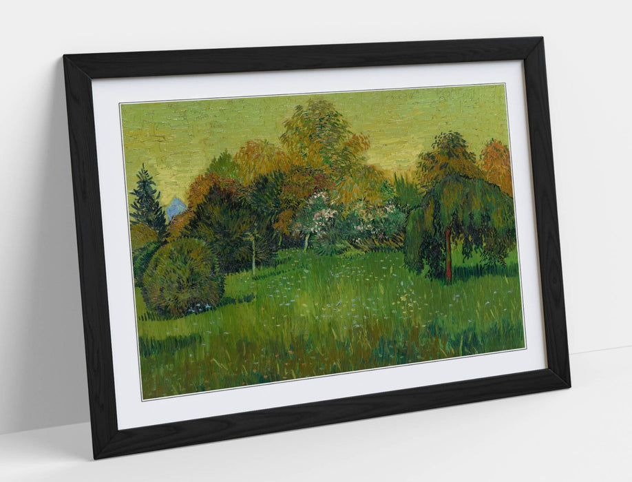 Framed Wall Art - Vincent Van Gogh Print The Poet's Garden Poster 4 Sizes