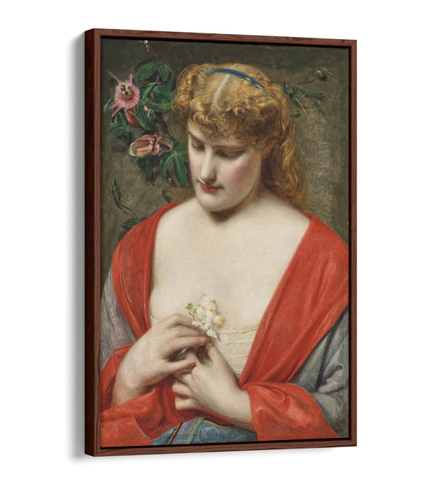 FREDERICK SANDYS, PASSION FLOWERS -FLOAT EFFECT CANVAS WALL ART PRINT