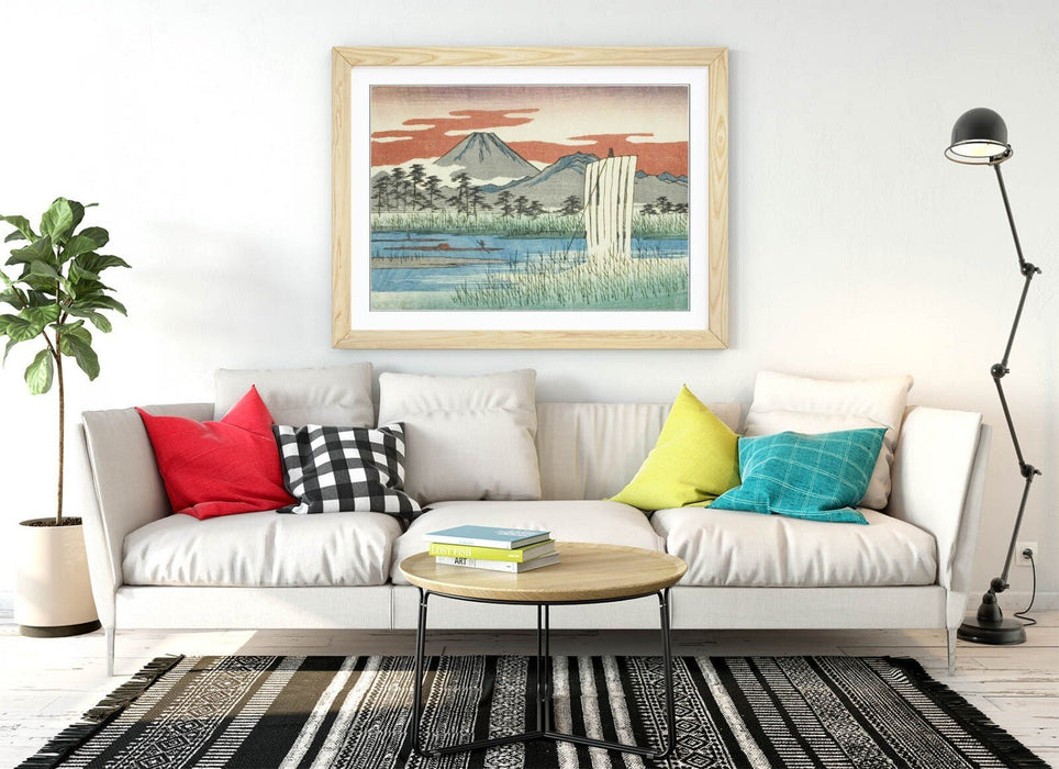 Framed Wall Art Poster Featuring Utagawa Hiroshige Sagami River Print – Handmade UK Frame