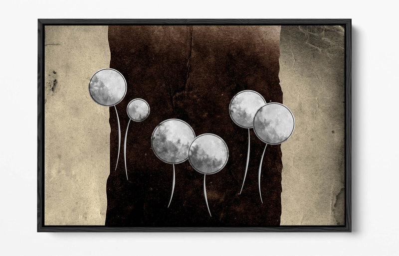 Dandelion Canvas Art - Abstract Flower Art Float Effect Canvas Wall Decor
