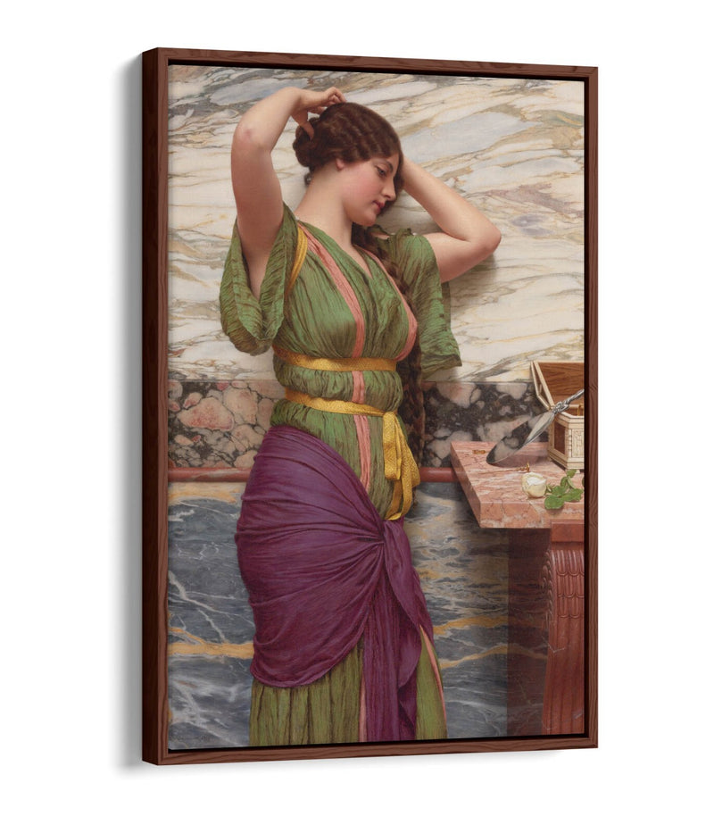 Canvas Wall Art Print - John William Godward Float Effect Canvas Art With Premium Frame