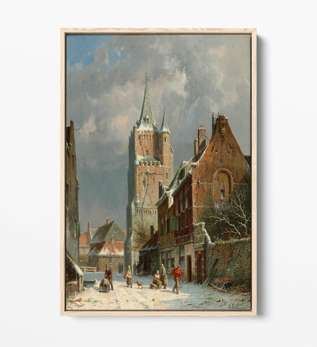 Float Effect Canvas Art – Adrianus Eversen View of Delft Print | Ready to Hang