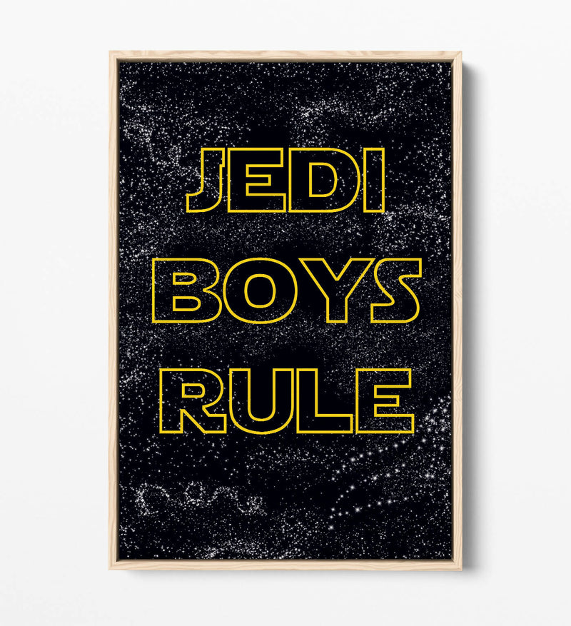 Star Wars Canvas Art - Jedi Boys Quote Print | Kids Room Wall Art, Float Effect Canvas