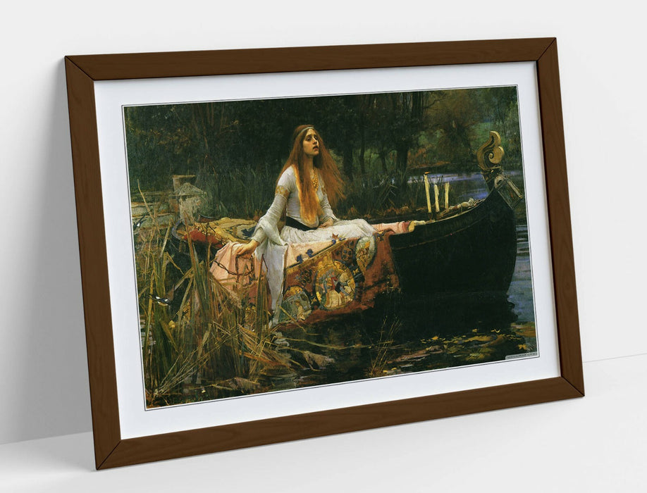 JOHN W WATERHOUSE, THE LADY OF SHALOTT -ART FRAMED POSTER PICTURE PRINT ARTWORK