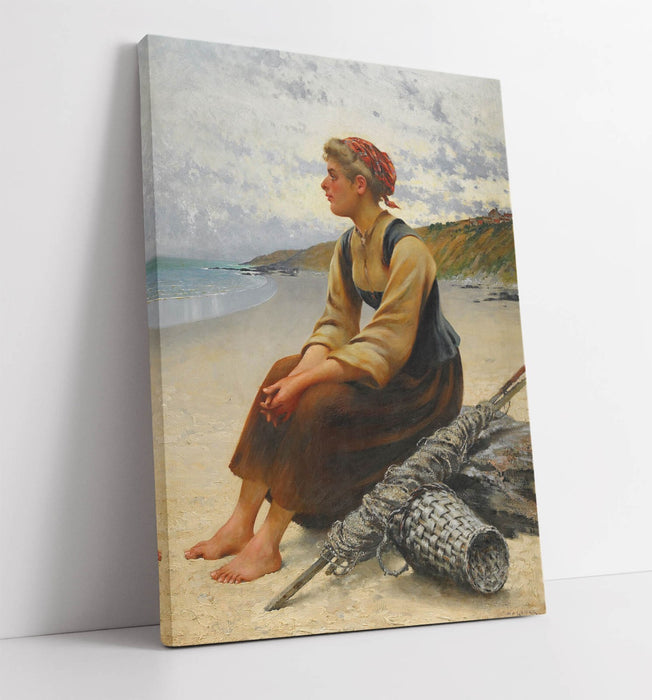 Canvas Wall Art - Oyster Picker Painting on Beach | Premium Handmade Print