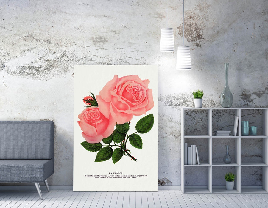 Pink Rose Canvas Art – Handmade UK Floral Wall Artwork on Archival Grade Canvas