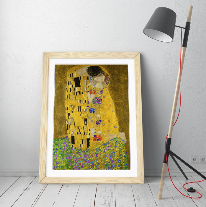 Gustav Klimt The Kiss Framed Wall Art - Handmade UK Art Poster Print