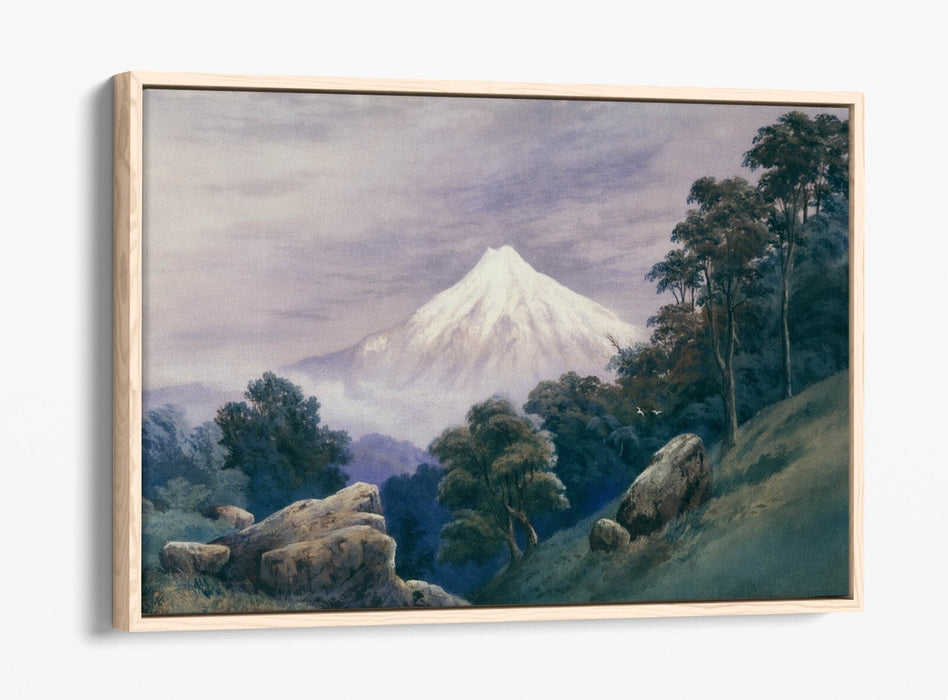 Float Effect Canvas Art - John Hoyte Mt Egmont Premium Wall Print Ready To Hang