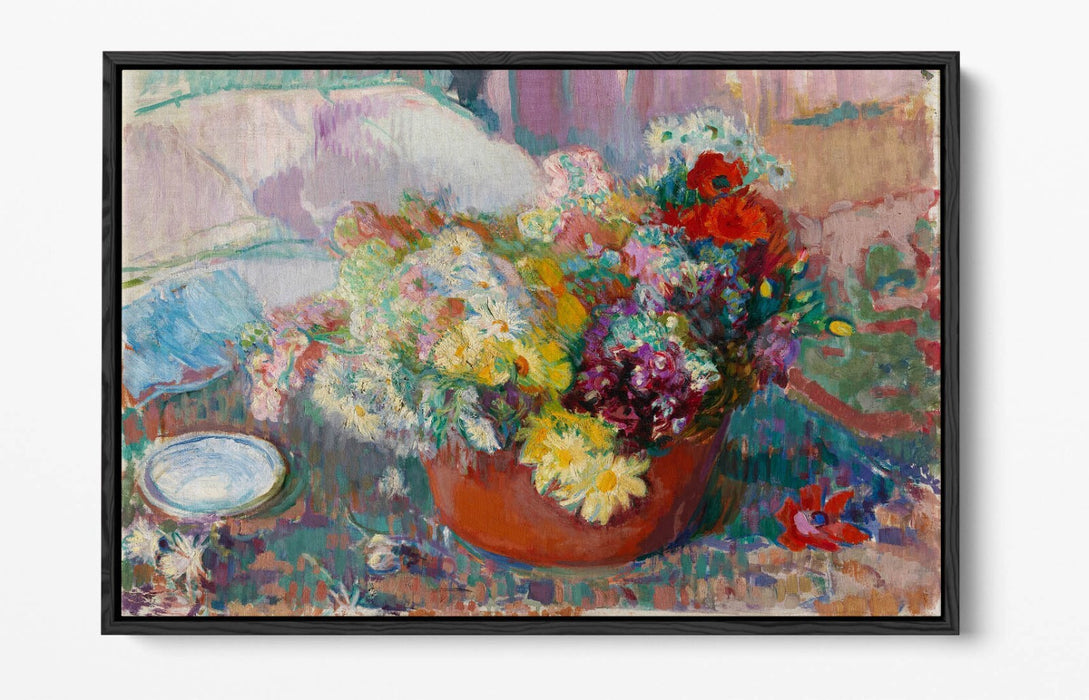 Float Effect Canvas | Magnus Enckell Flowers - Premium 30mm Deep Frame Wall Art