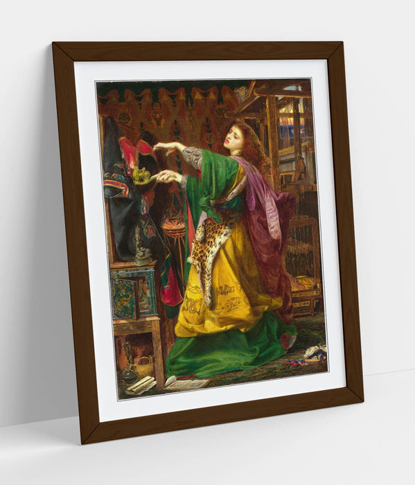 Framed Wall Art - Frederick Sandys Morgan Le Fay Poster Print With Handmade UK Frame