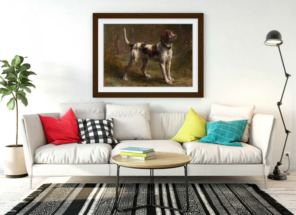 ROSA BONHEUR, A LIMIER BRIQUET HOUND -FRAMED ART PICTURE PRINT ARTWORK- PAINTING