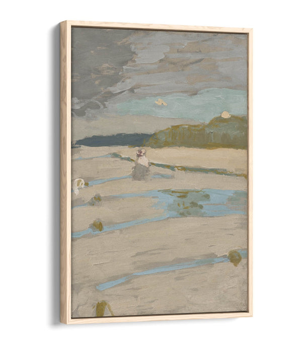 EDOUARD VUILLARD, BEACH AT SAINT-JACUT -FLOAT EFFECT CANVAS WALL ART PRINT