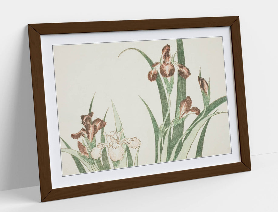 Framed Wall Art - Katsushika Hokusai Iris Poster Print | Handmade UK Frames