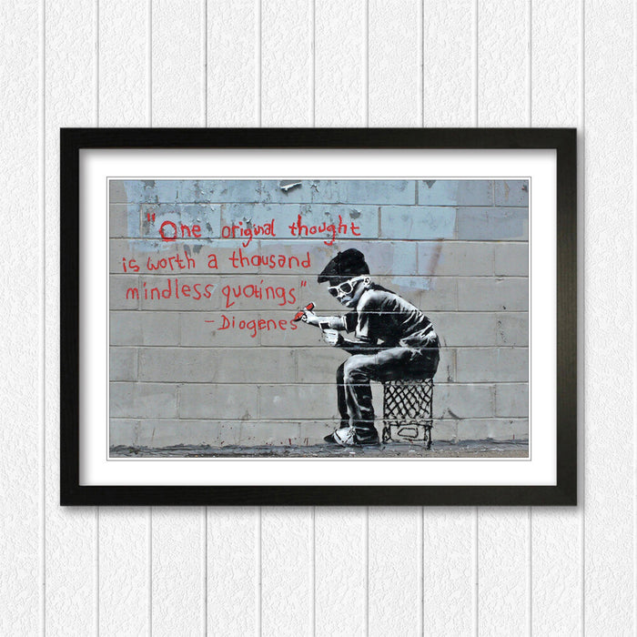Banksy Framed Art Poster – Original Banksy Artwork on Matte Paper Print