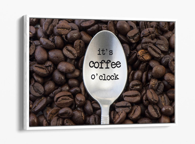 Coffee Canvas Wall Art – Handmade Float Effect Frame, Premium Varnish Finish
